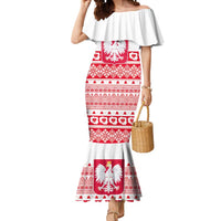 Polish Christmas Mermaid Dress - Poland Emblem and Lachy Sadeckie Pattern - Wonder Print Shop