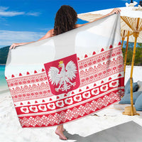 Polish Christmas Sarong - Poland Emblem and Lachy Sadeckie Pattern - Wonder Print Shop