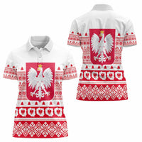 Polish Christmas Women Polo Shirt - Poland Emblem and Lachy Sadeckie Pattern - Wonder Print Shop