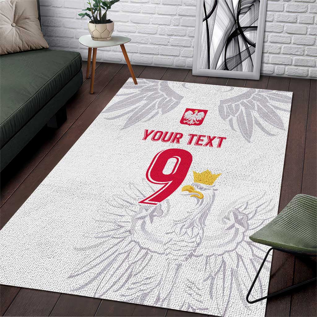 Custom Polish Football Jersey Area Rug Polska Eagle Athletic Soccer - Wonder Print Shop