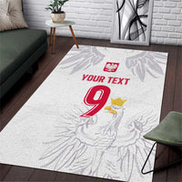Custom Polish Football Jersey Area Rug Polska Eagle Athletic Soccer - Wonder Print Shop