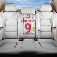 Custom Polish Football Jersey Back Car Seat Cover Polska Eagle Athletic Soccer - Wonder Print Shop