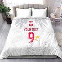 Custom Polish Football Jersey Bedding Set Polska Eagle Athletic Soccer - Wonder Print Shop