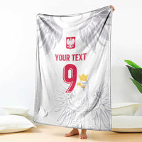 Custom Polish Football Jersey Blanket Polska Eagle Athletic Soccer