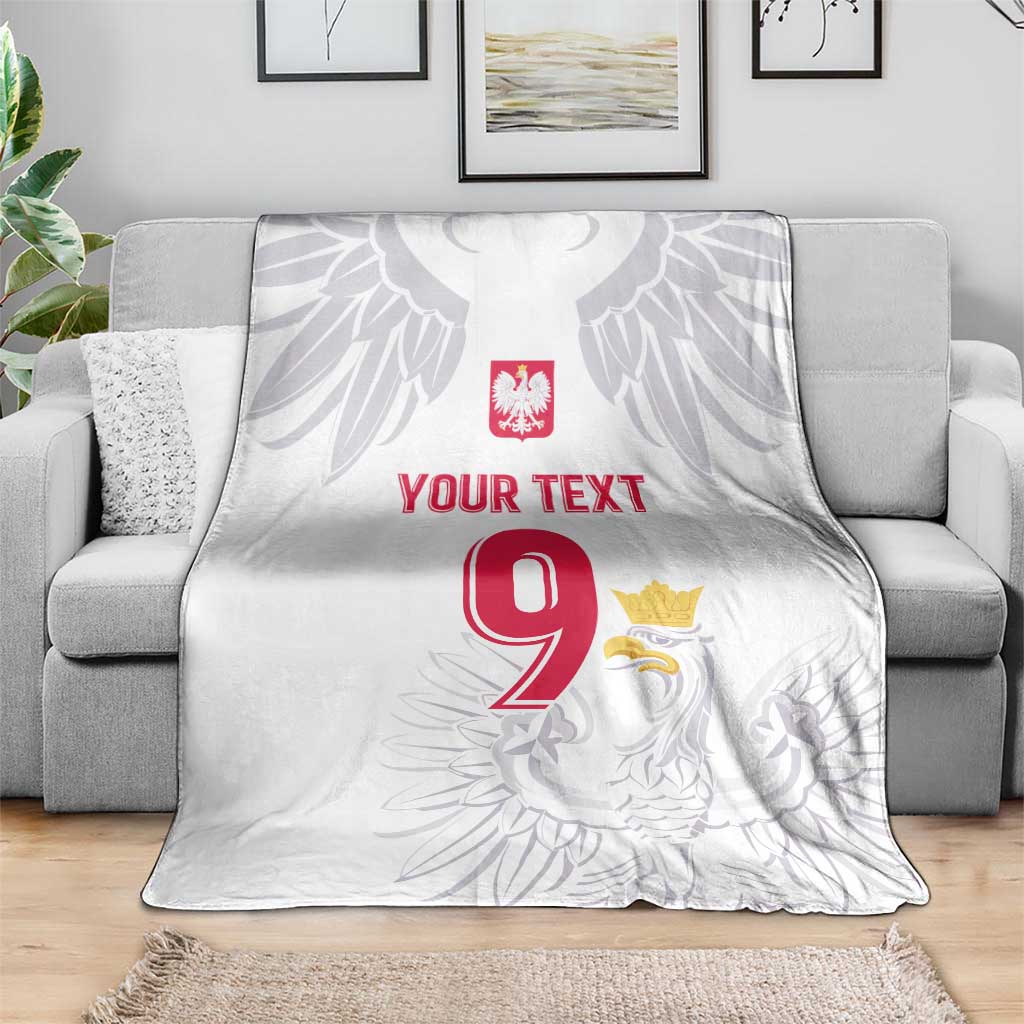 Custom Polish Football Jersey Blanket Polska Eagle Athletic Soccer