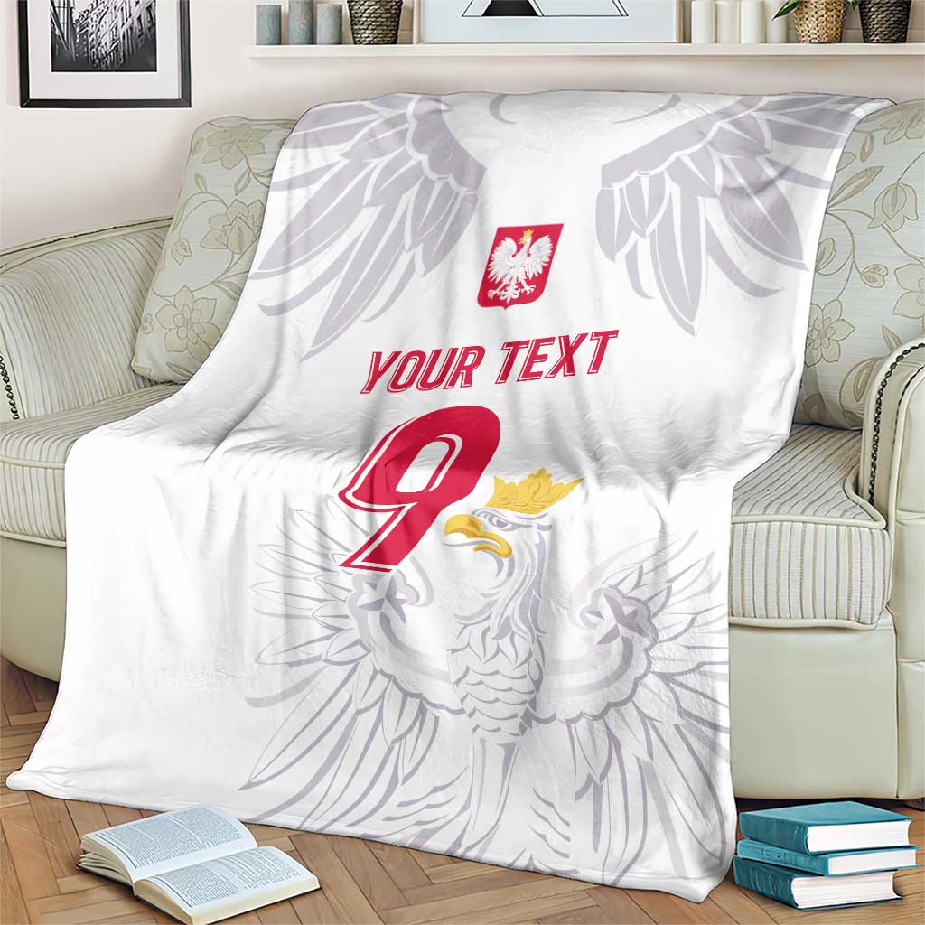 Custom Polish Football Jersey Blanket Polska Eagle Athletic Soccer
