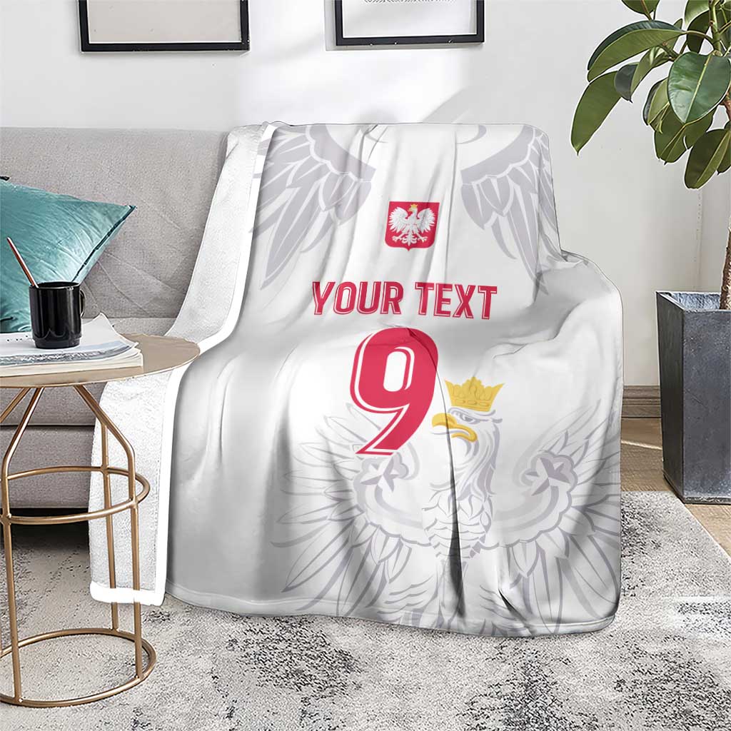 Custom Polish Football Jersey Blanket Polska Eagle Athletic Soccer