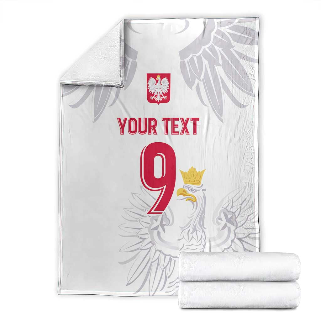 Custom Polish Football Jersey Blanket Polska Eagle Athletic Soccer