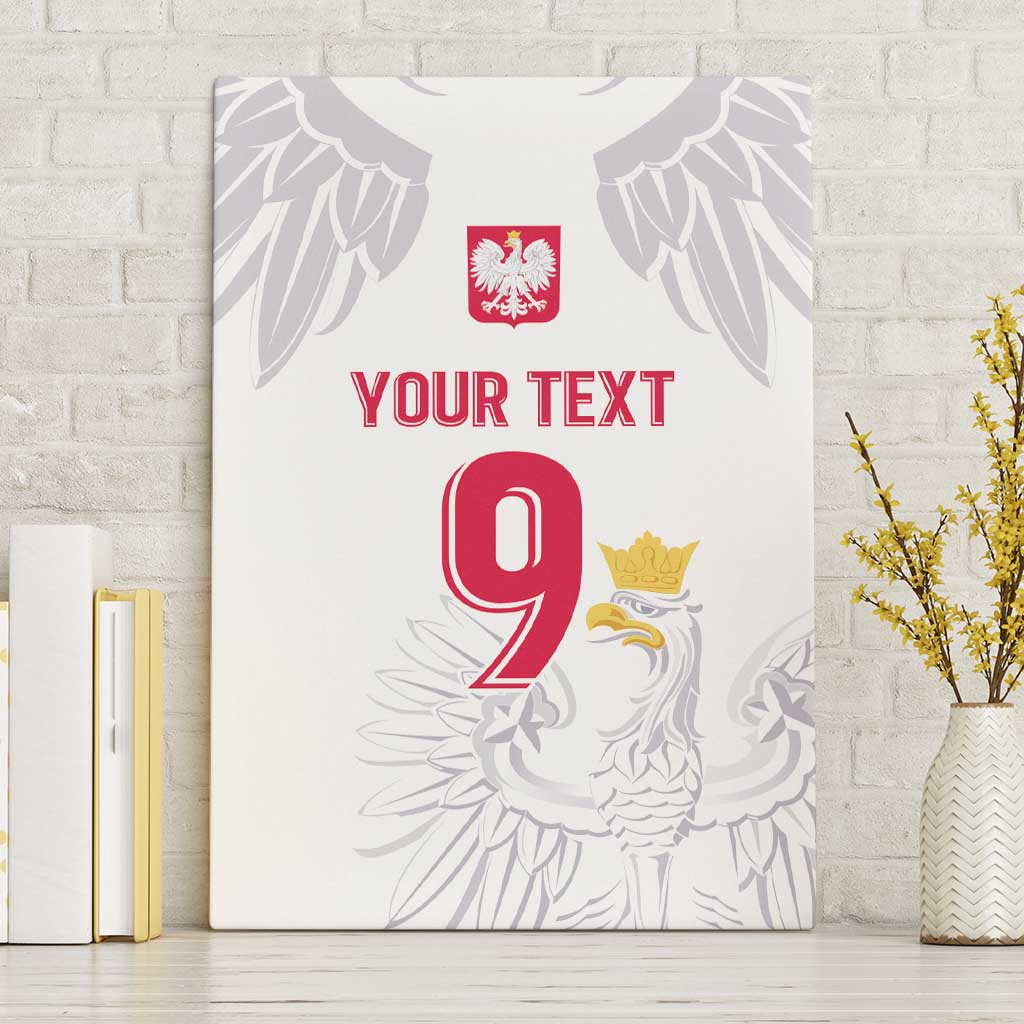 Custom Polish Football Jersey Canvas Wall Art Polska Eagle Athletic Soccer - Wonder Print Shop