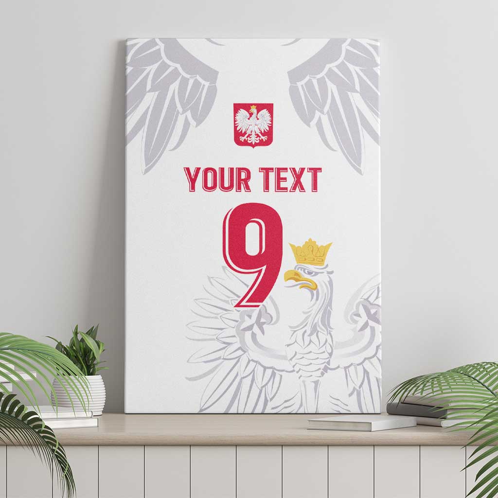 Custom Polish Football Jersey Canvas Wall Art Polska Eagle Athletic Soccer - Wonder Print Shop