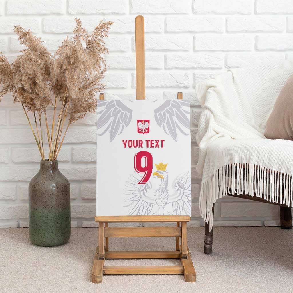 Custom Polish Football Jersey Canvas Wall Art Polska Eagle Athletic Soccer - Wonder Print Shop
