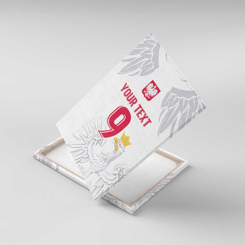 Custom Polish Football Jersey Canvas Wall Art Polska Eagle Athletic Soccer - Wonder Print Shop