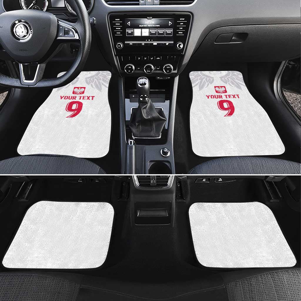 Custom Polish Football Jersey Car Mats Polska Eagle Athletic Soccer - Wonder Print Shop