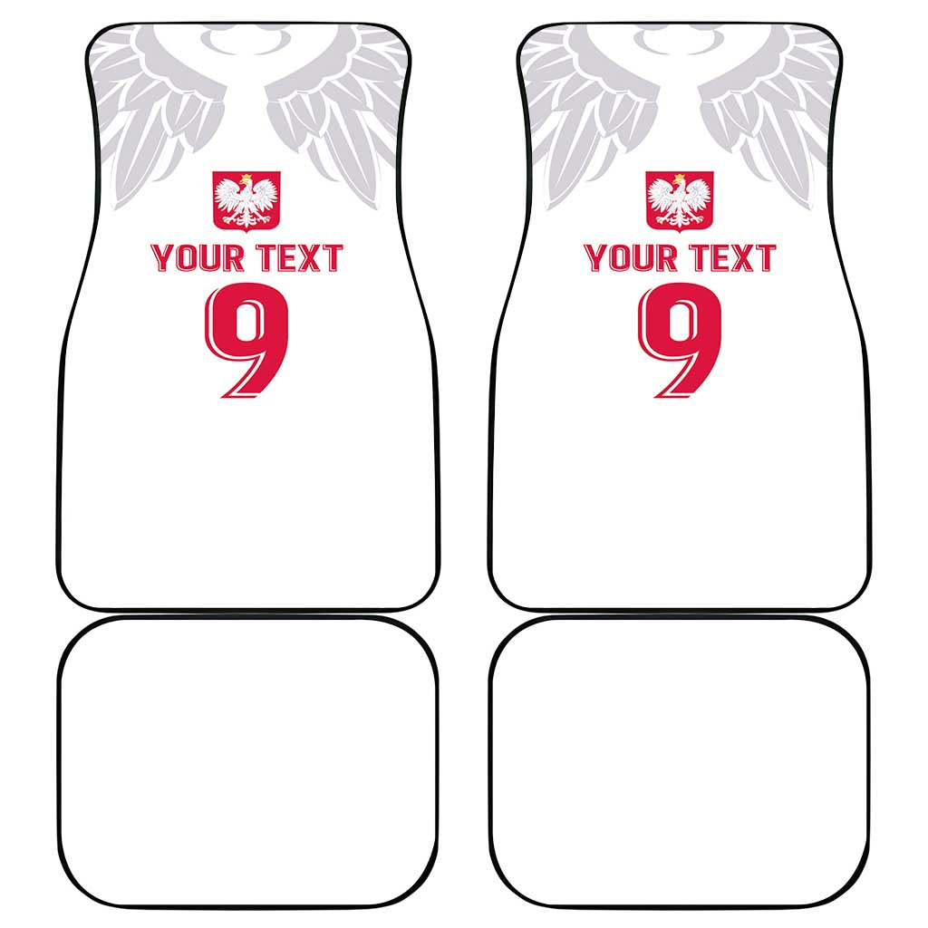 Custom Polish Football Jersey Car Mats Polska Eagle Athletic Soccer - Wonder Print Shop