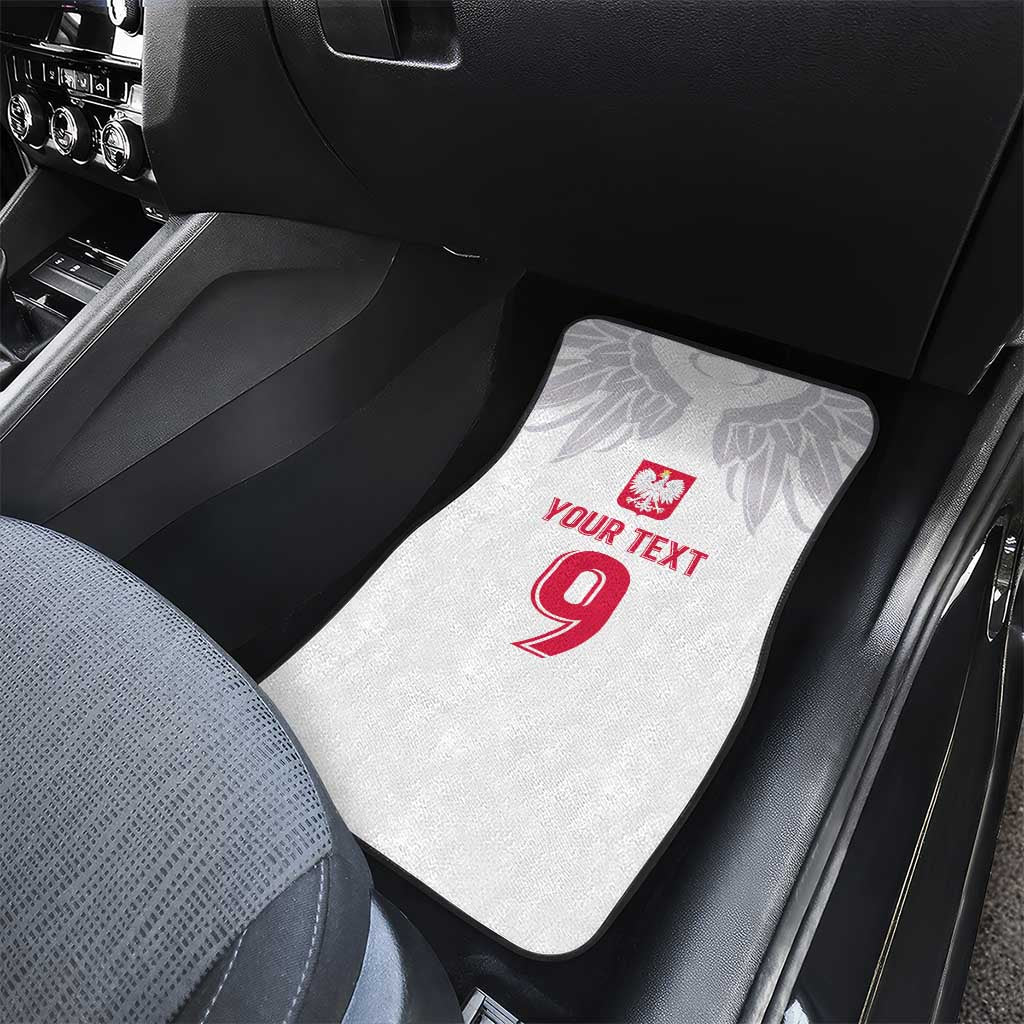 Custom Polish Football Jersey Car Mats Polska Eagle Athletic Soccer - Wonder Print Shop