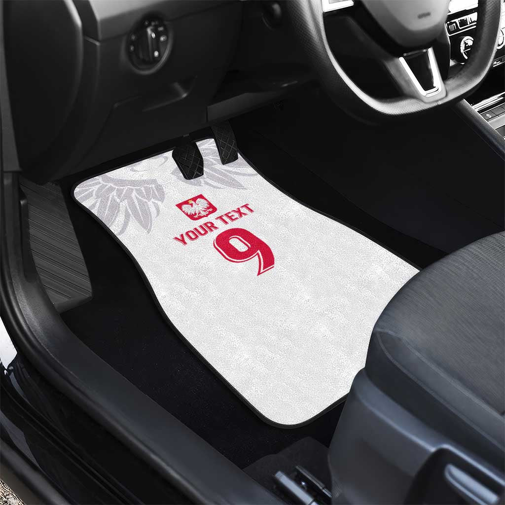 Custom Polish Football Jersey Car Mats Polska Eagle Athletic Soccer - Wonder Print Shop
