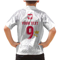 Custom Polish Football Jersey Family Matching Mermaid Dress and Hawaiian Shirt Polska Eagle Athletic Soccer - Wonder Print Shop