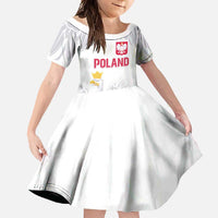 Custom Polish Football Jersey Family Matching Mermaid Dress and Hawaiian Shirt Polska Eagle Athletic Soccer - Wonder Print Shop