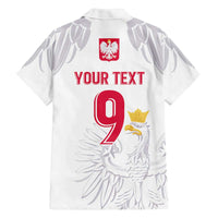 Custom Polish Football Jersey Family Matching Off The Shoulder Long Sleeve Dress and Hawaiian Shirt Polska Eagle Athletic Soccer - Wonder Print Shop