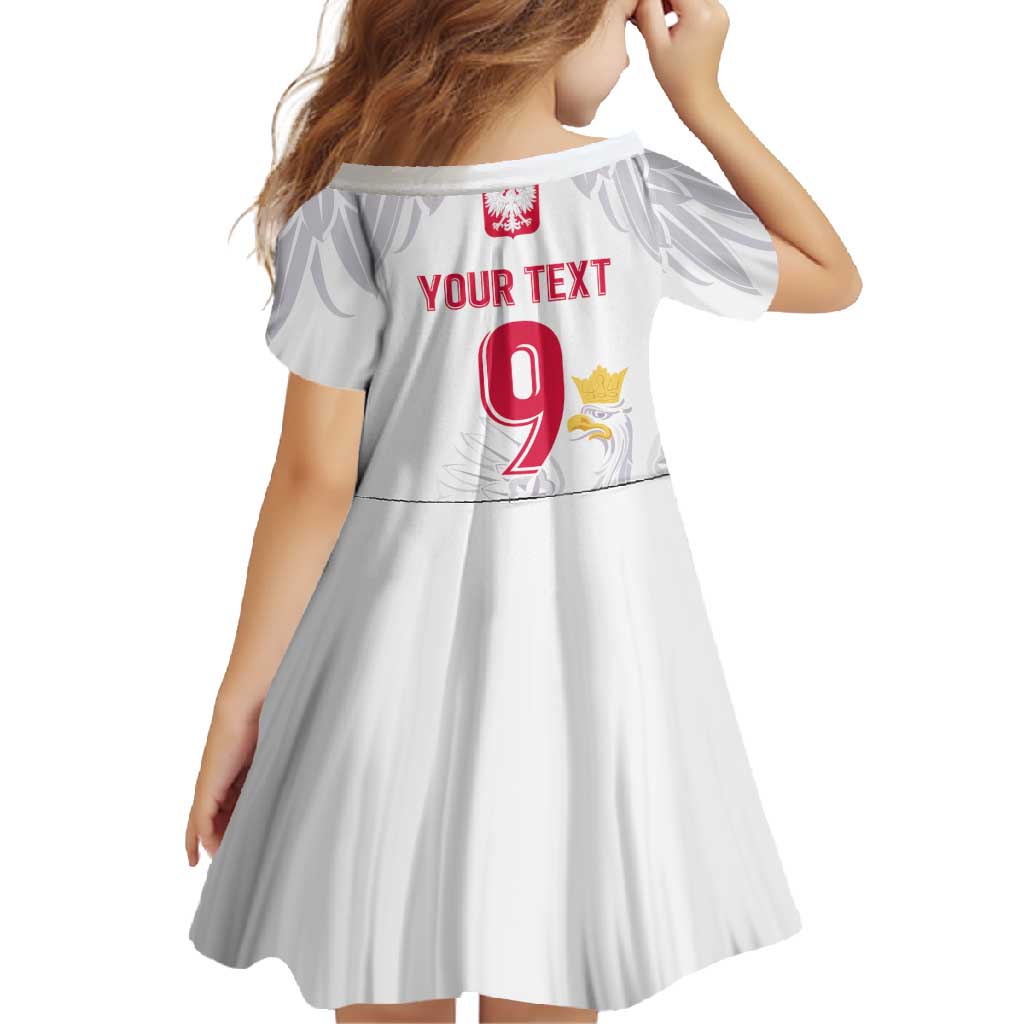 Custom Polish Football Jersey Family Matching Off Shoulder Maxi Dress and Hawaiian Shirt Polska Eagle Athletic Soccer - Wonder Print Shop