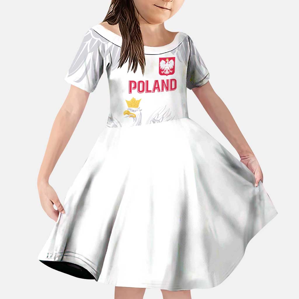 Custom Polish Football Jersey Family Matching Puletasi and Hawaiian Shirt Polska Eagle Athletic Soccer - Wonder Print Shop