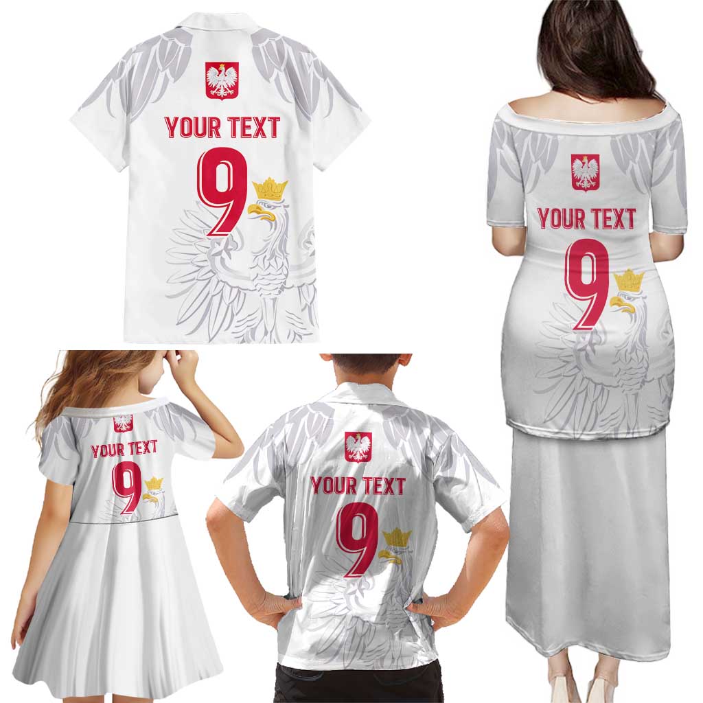 Custom Polish Football Jersey Family Matching Puletasi and Hawaiian Shirt Polska Eagle Athletic Soccer - Wonder Print Shop