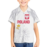 Custom Polish Football Jersey Family Matching Summer Maxi Dress and Hawaiian Shirt Polska Eagle Athletic Soccer - Wonder Print Shop