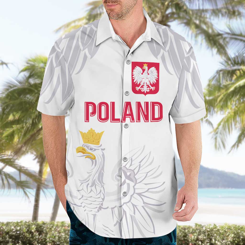 Custom Polish Football Jersey Hawaiian Shirt Polska Eagle Athletic Soccer - Wonder Print Shop