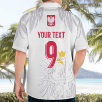 Custom Polish Football Jersey Hawaiian Shirt Polska Eagle Athletic Soccer - Wonder Print Shop