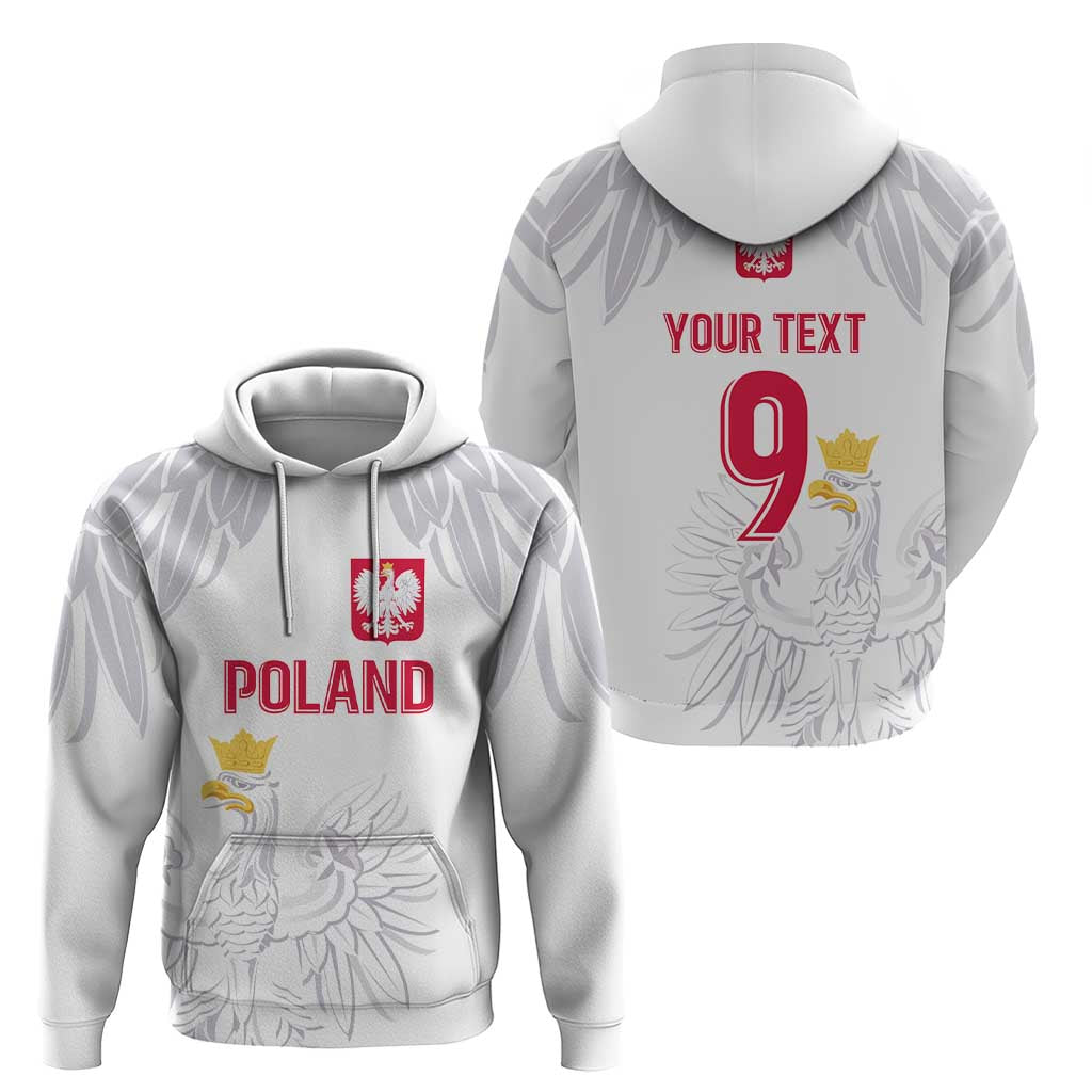 Custom Polish Football Jersey Hoodie Polska Eagle Athletic Soccer - Wonder Print Shop