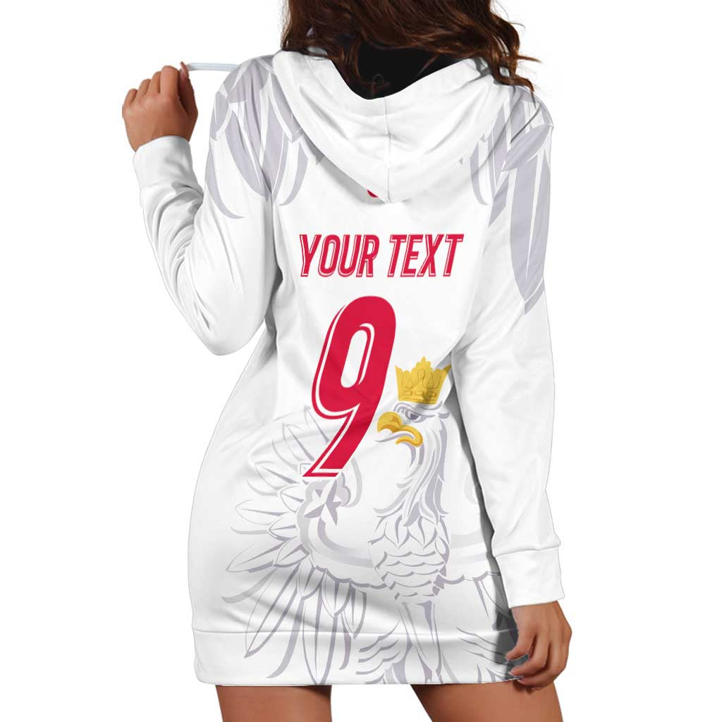 Custom Polish Football Jersey Hoodie Dress Polska Eagle Athletic Soccer - Wonder Print Shop