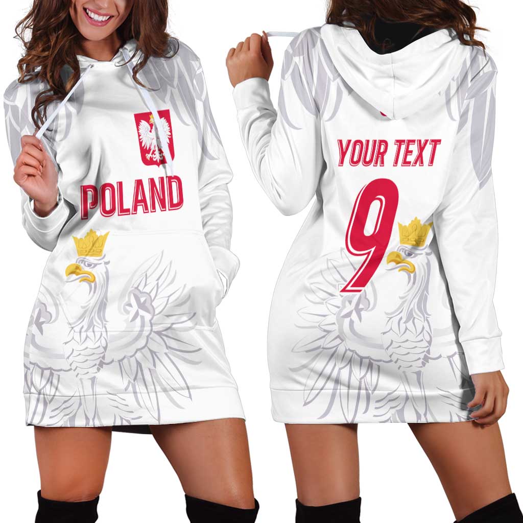 Custom Polish Football Jersey Hoodie Dress Polska Eagle Athletic Soccer - Wonder Print Shop