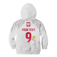 Custom Polish Football Jersey Kid Hoodie Polska Eagle Athletic Soccer - Wonder Print Shop