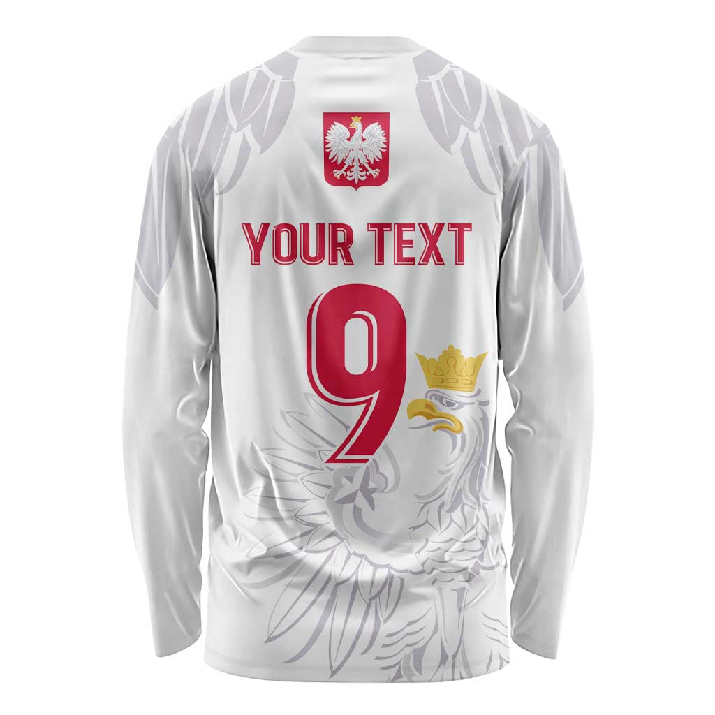 Custom Polish Football Jersey Long Sleeve Shirt Polska Eagle Athletic Soccer - Wonder Print Shop