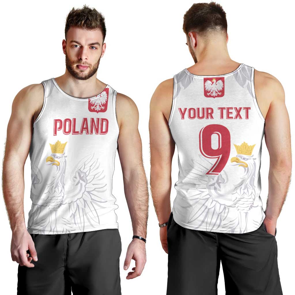 Custom Polish Football Jersey Men Tank Top Polska Eagle Athletic Soccer - Wonder Print Shop