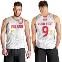 Custom Polish Football Jersey Men Tank Top Polska Eagle Athletic Soccer - Wonder Print Shop