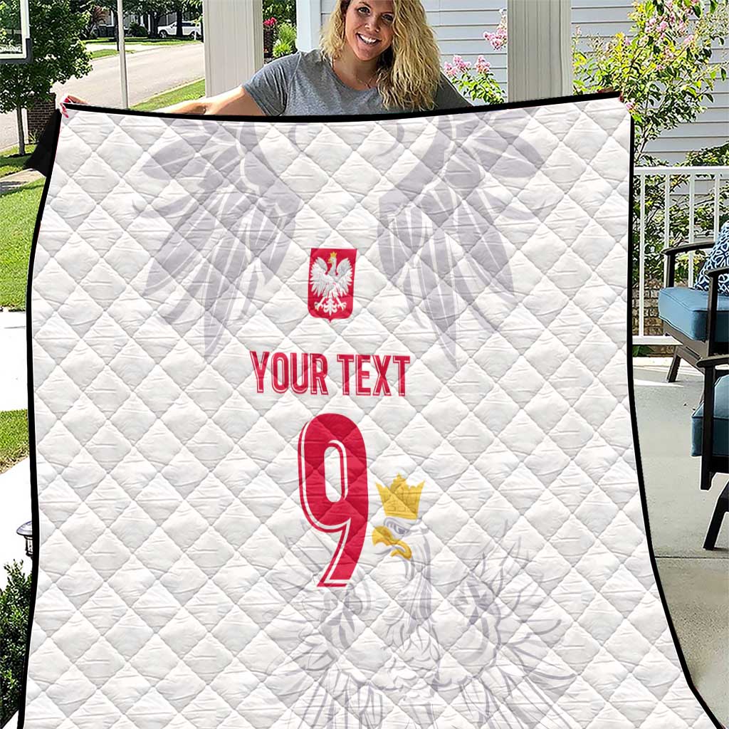 Custom Polish Football Jersey Quilt Polska Eagle Athletic Soccer - Wonder Print Shop