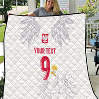 Custom Polish Football Jersey Quilt Polska Eagle Athletic Soccer - Wonder Print Shop