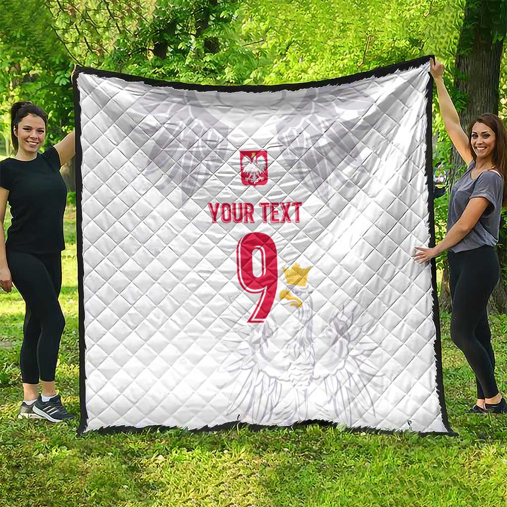 Custom Polish Football Jersey Quilt Polska Eagle Athletic Soccer - Wonder Print Shop