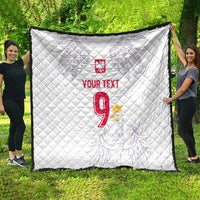 Custom Polish Football Jersey Quilt Polska Eagle Athletic Soccer - Wonder Print Shop