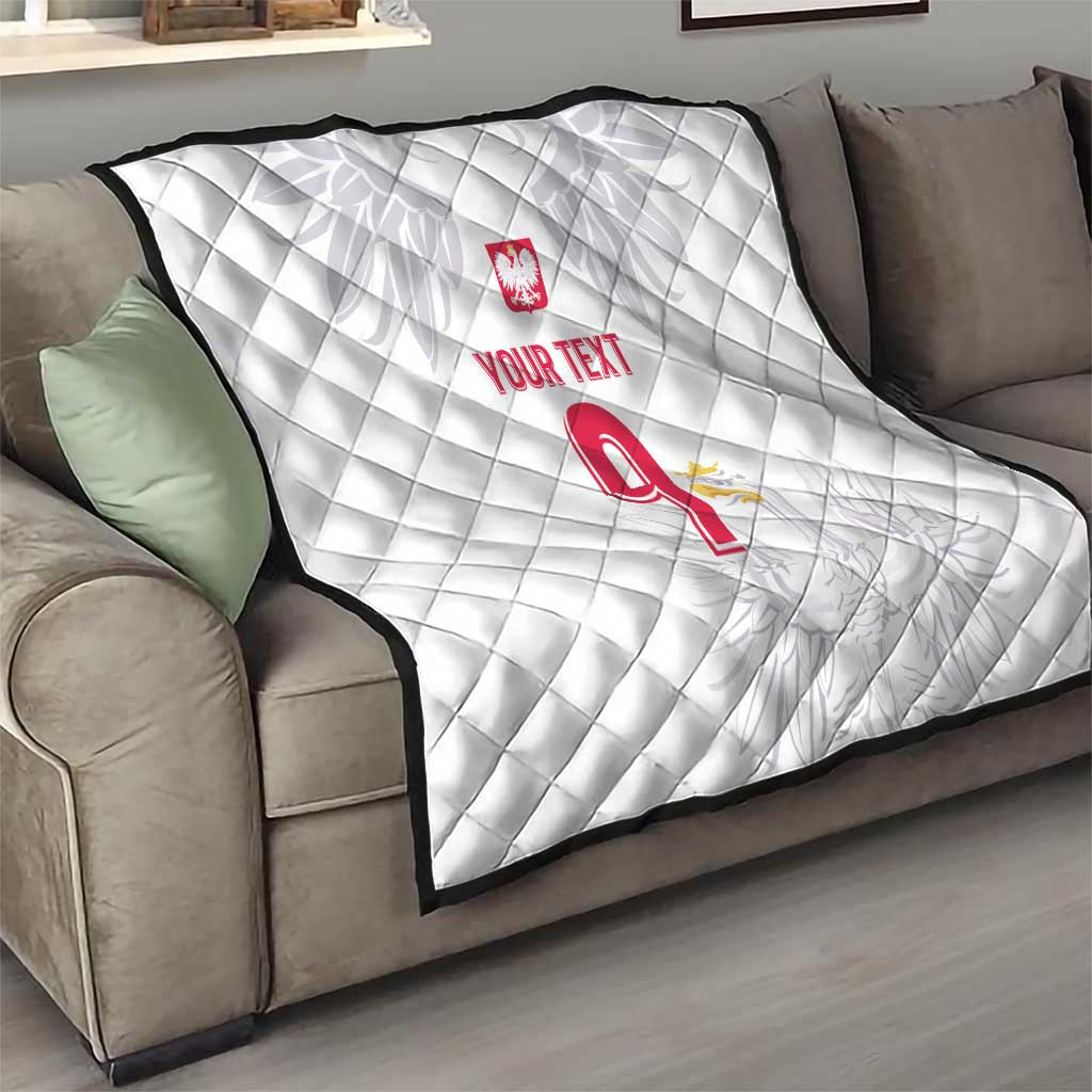 Custom Polish Football Jersey Quilt Polska Eagle Athletic Soccer - Wonder Print Shop