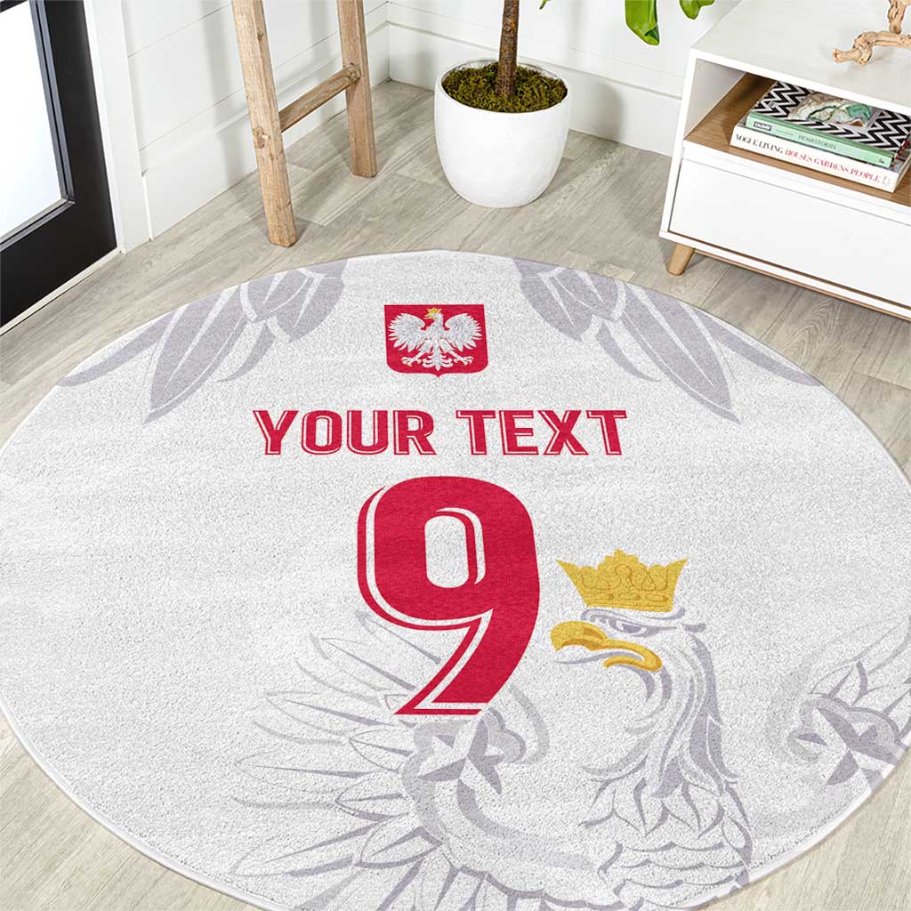 Custom Polish Football Jersey Round Carpet Polska Eagle Athletic Soccer