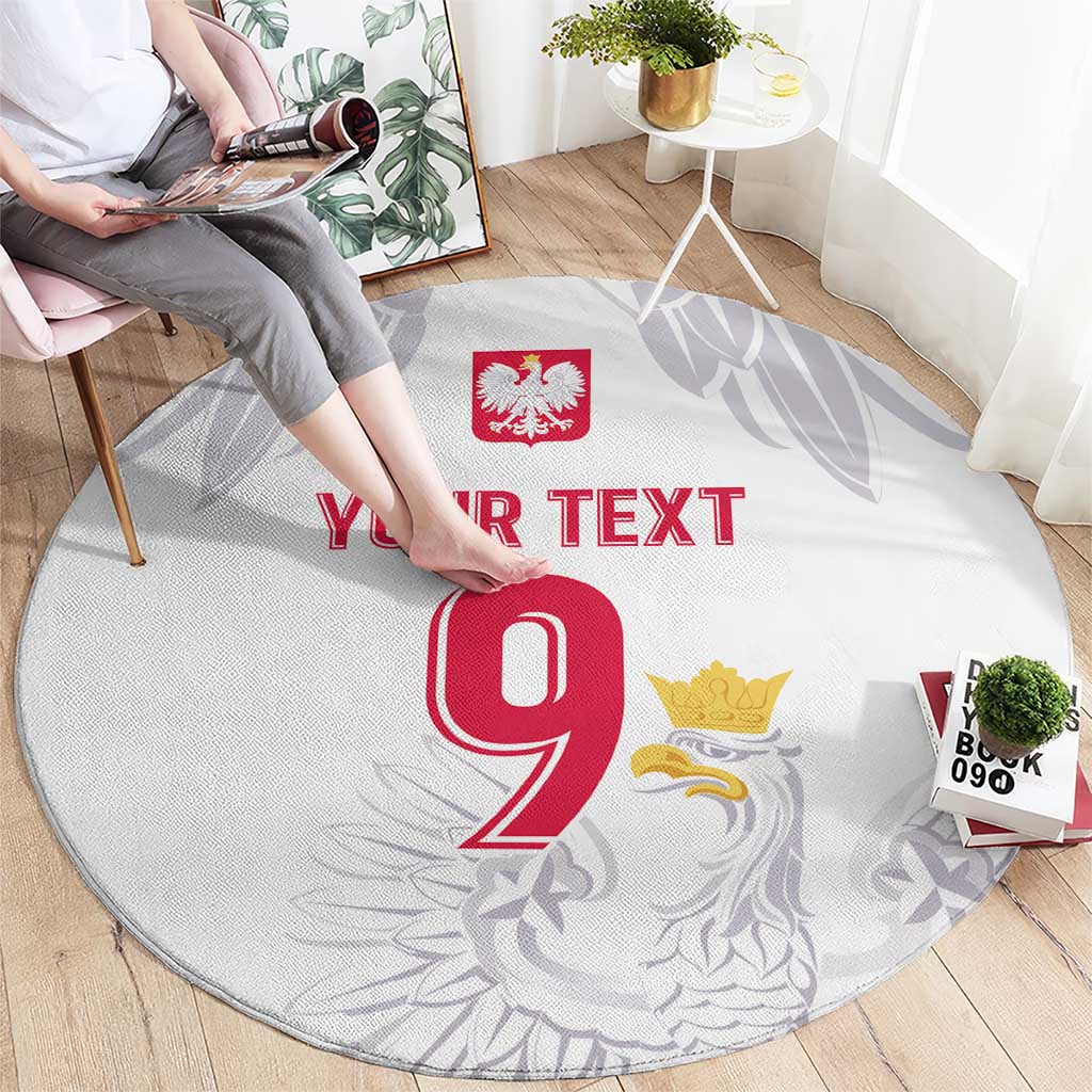 Custom Polish Football Jersey Round Carpet Polska Eagle Athletic Soccer
