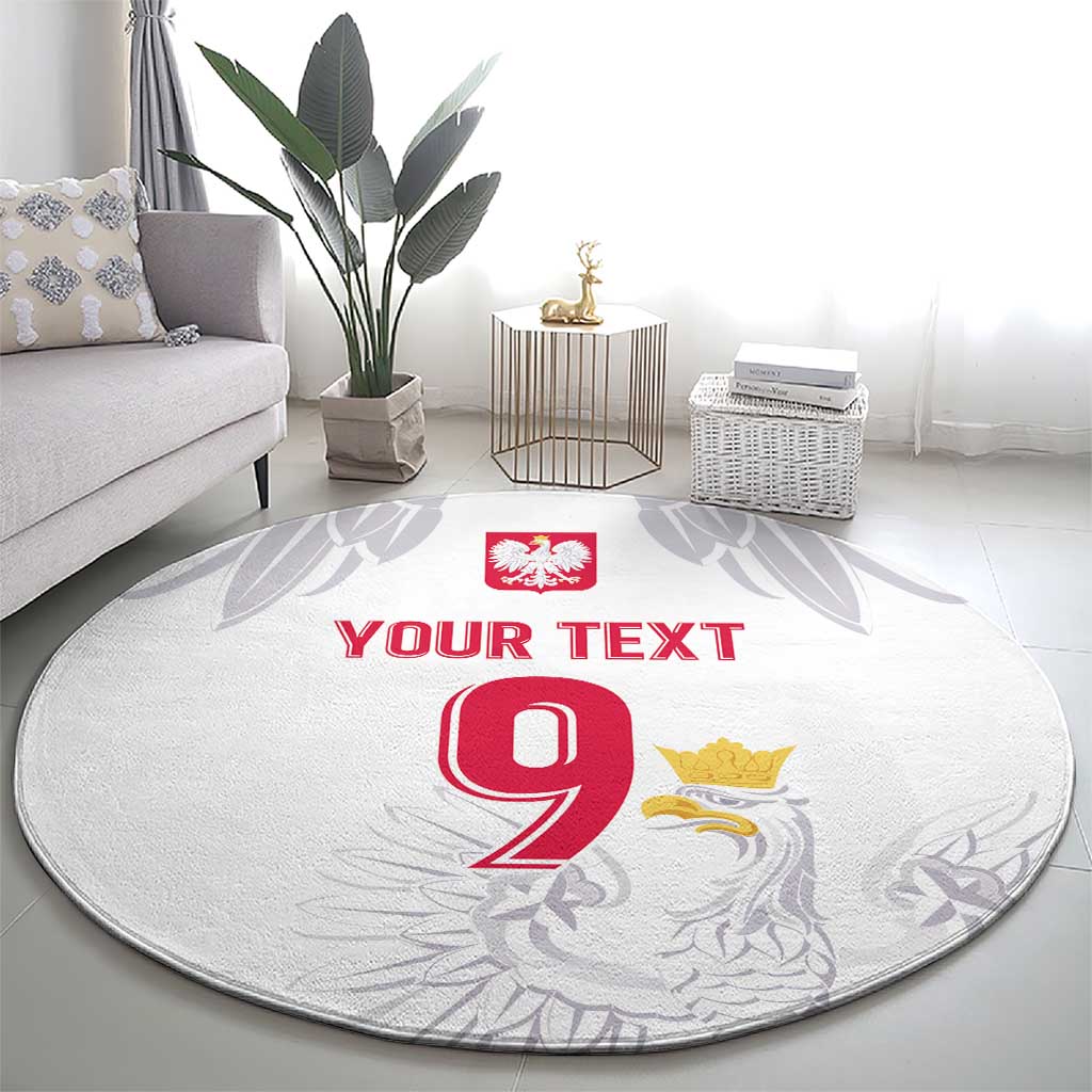 Custom Polish Football Jersey Round Carpet Polska Eagle Athletic Soccer
