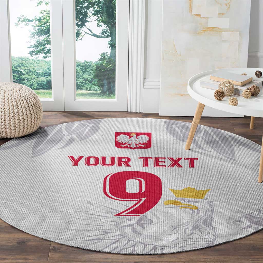 Custom Polish Football Jersey Round Carpet Polska Eagle Athletic Soccer