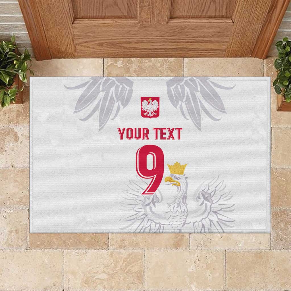 Custom Polish Football Jersey Rubber Doormat Polska Eagle Athletic Soccer - Wonder Print Shop