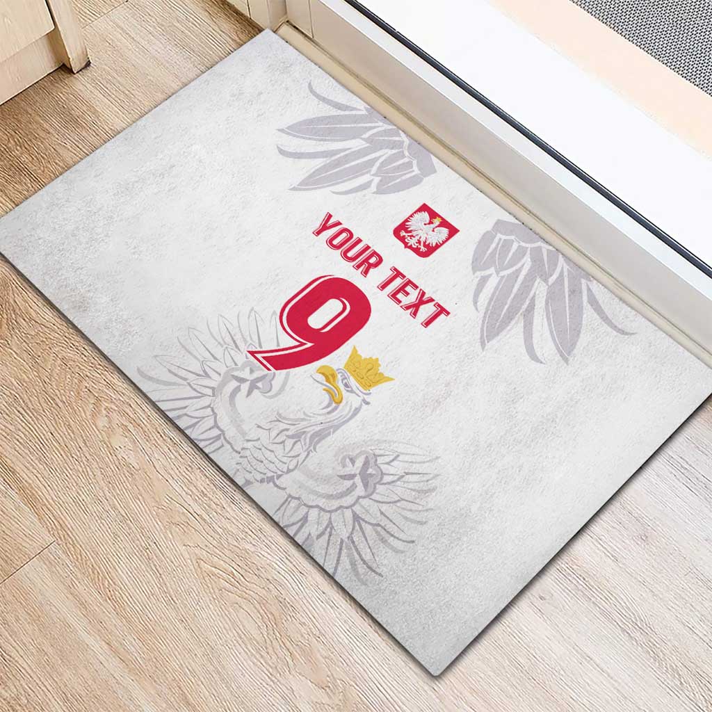 Custom Polish Football Jersey Rubber Doormat Polska Eagle Athletic Soccer - Wonder Print Shop