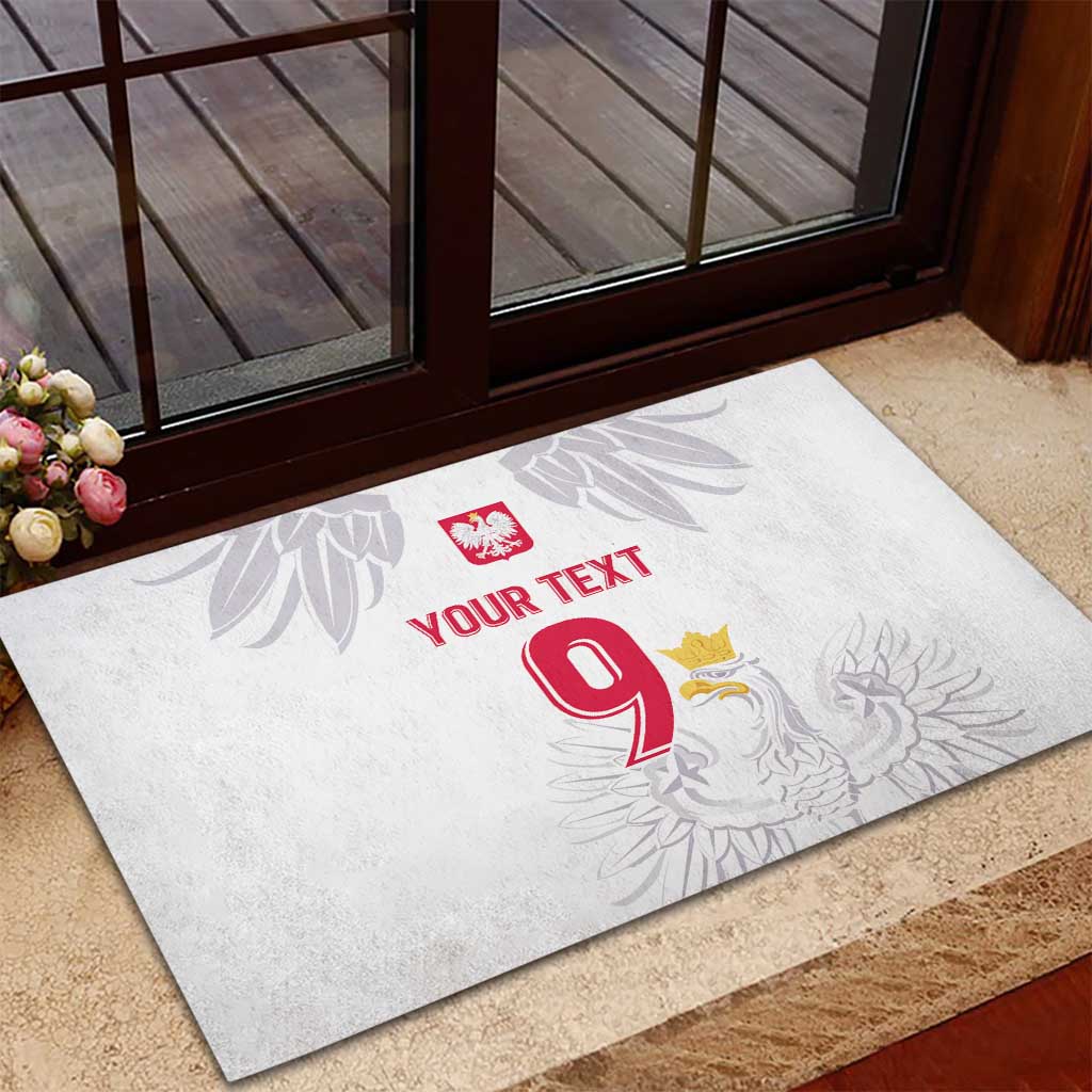Custom Polish Football Jersey Rubber Doormat Polska Eagle Athletic Soccer - Wonder Print Shop