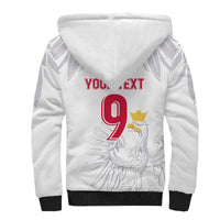 Custom Polish Football Jersey Sherpa Hoodie Polska Eagle Athletic Soccer - Wonder Print Shop