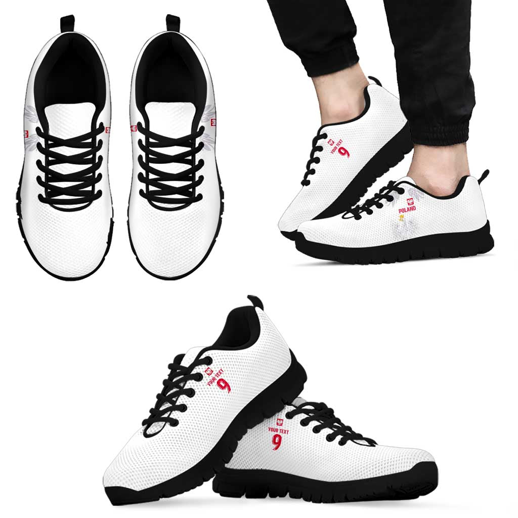 Custom Polish Football Jersey Sneakers Polska Eagle Athletic Soccer - Wonder Print Shop